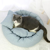 HEYPET Cat Bed Pet House Soft Cotton Cat Mat  Dog Bed For Small Dog Winter Warm Sleeping Bed Puppy Mat With Pillow Cats Supplies