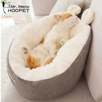 Hoopet Cat Warm Basket Bed Cat House Kennel for Dog Puppy Home Sleeping Kennel Teddy Comfortable House