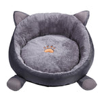 Cotton Cat Bed House for Cats Winter Warm Cat Mat Cute Cat Beds Round Cushion Beds for Small Dog Kennel Pet Cat Bed Cama Gato