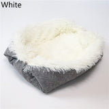 Removable Cat Sleeping Bag Sofas Mat Hamburger Dog House Short Plush Small Pet Bed Warm Puppy Kennel Nest Cushion Pet Products