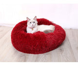 Pet Bed Cat Bed House Round Pet Dog Bed For Small Dogs Cats Nest Winter Warm Sleeping Bed Soft Long Plush Puppy Mat