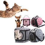 Travel Outdoor Portable Folding Dog Carrier Cats Handbag Breathable Tote Mesh Shoulder Bag pets Carrying Mesh Shoulder Pet Bags