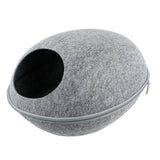 Detachable Natural felt Cat Bed Breathable Cat Pet Cave Dark Gray Cat Bed House With Cushion for Pets Cats Pet Accessories