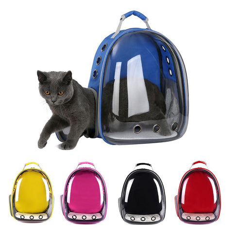 New Portable Transparent Capsule Pet Dog Kitty Puppy Backpack Carrier Outdoor Travel Bag Cats Carriers Pet Supplies