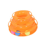 Three Levels pet cat toy Tower Tracks Disc cat Intelligence Amusement triple  disc cat toys ball Training Amusement plate