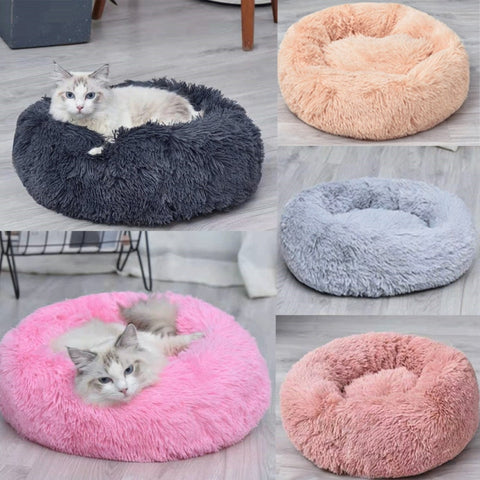 2019 Hot Sale Newest Pet Dog Cat Soothing Bed Soft Plush Round Cute Nest Comfortable Mats