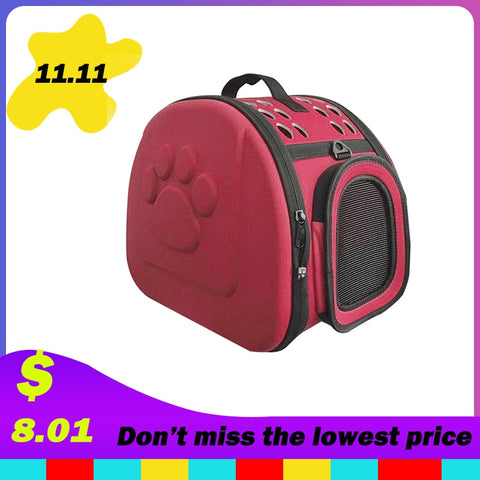 Pet Carrier For Dogs Cat Folding Cage Collapsible Crate Handbag Plastic Carrying Bags Carrying Bag Pet Supplies Dropshipping