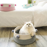 Round Cat Bed Warm Comfortable Puppy Dog Sleeping Mat Kitten Scratcher Pet Supplies -Drop