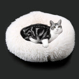 Round Soft Plush Anti-Slip Bottom Warm Pet Lounger Cushion Dog Bed Cat Mat For Difference Size Pet