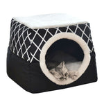 Round Cat Bed -dog Bed Cute and Comfortable Self Warming Plush Calming Cat Bed Premium New