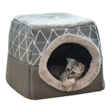 Round Cat Bed -dog Bed Cute and Comfortable Self Warming Plush Calming Cat Bed Premium New