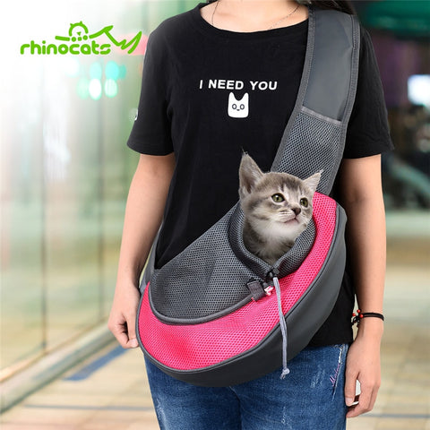 Carrier For Cat Pet Dog Sling Backpack Bag Breathable Travel Transport Carrying Bag for Kitten Puppy Small Cats Animals Handbags