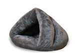 Pet Dog Cat Cave Bed Small Warm Igloo Nest House Puppy Tapered Paw Print Kennel Comfortable kennel