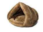 Pet Dog Cat Cave Bed Small Warm Igloo Nest House Puppy Tapered Paw Print Kennel Comfortable kennel