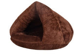 Pet Dog Cat Cave Bed Small Warm Igloo Nest House Puppy Tapered Paw Print Kennel Comfortable kennel