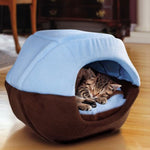 Cute Fashion Winter Cat Dog Bed House Foldable Soft Warm Animal Puppy Cave Sleeping Mat Pad Nest Kennel Pet Supplies @LS JA11